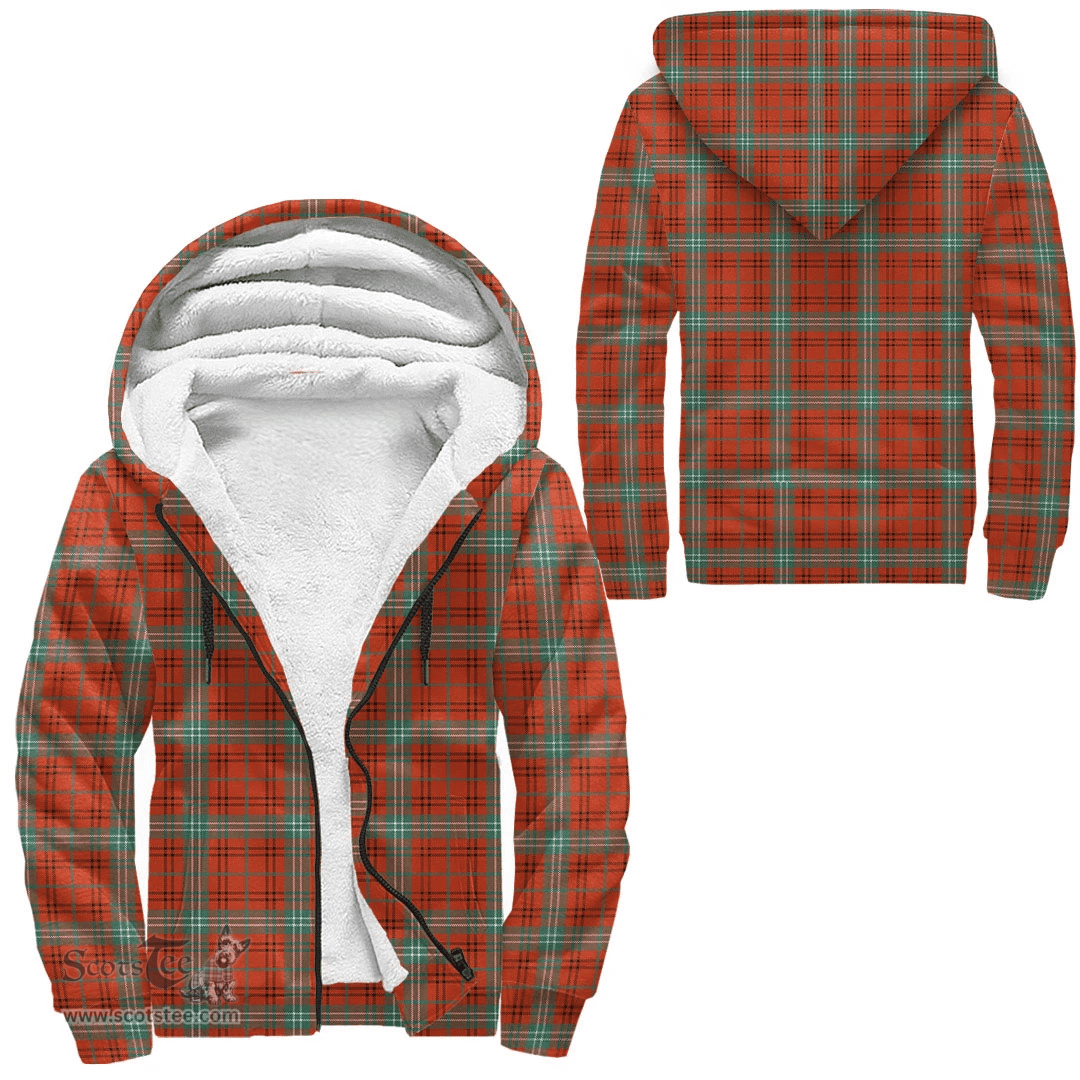 Scottish Morrison Red Ancient Clan Tartan Sherpa Hoodie - Scottish Plaid Hoodies Scottish Plaid Tartan Plaid - ScotsTee - scotstee.com
