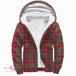 Scottish Shaw Red Modern Clan Tartan Sherpa Hoodie - Scottish Plaid Hoodies Scottish Plaid Tartan Plaid - ScotsTee - scotstee.com