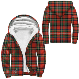 Scottish Stewart Royal Modern Clan Tartan Sherpa Hoodie - Scottish Plaid Hoodies Scottish Plaid Tartan Plaid - ScotsTee - scotstee.com
