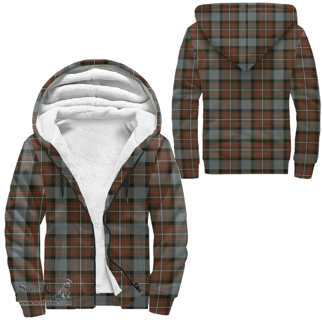 Scottish Fergusson Weathered Clan Tartan Sherpa Hoodie - Scottish Plaid Hoodies Scottish Plaid Tartan Plaid - ScotsTee - scotstee.com
