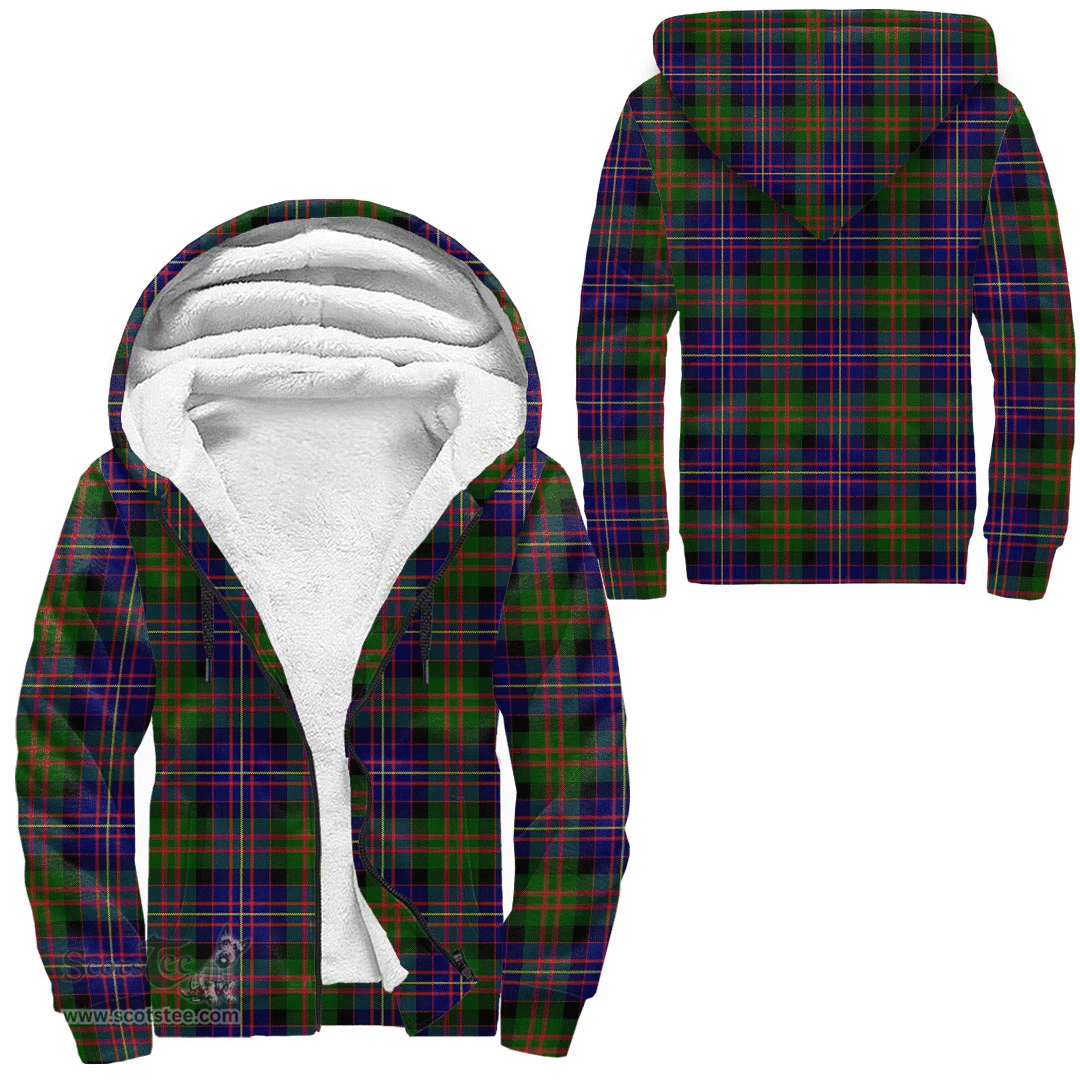 Scottish Cameron Of Erracht Modern Clan Tartan Sherpa Hoodie - Scottish Plaid Hoodies Scottish Plaid Tartan Plaid - ScotsTee - scotstee.com
