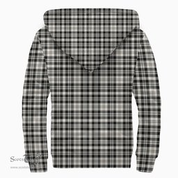 Scottish Scott Black & White Ancient Clan Tartan Sherpa Hoodie - Scottish Plaid Hoodies Scottish Plaid Tartan Plaid - ScotsTee - scotstee.com