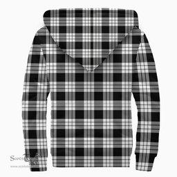 Scottish Macfarlane Black & White Clan Tartan Sherpa Hoodie - Scottish Plaid Hoodies Scottish Plaid Tartan Plaid - ScotsTee - scotstee.com