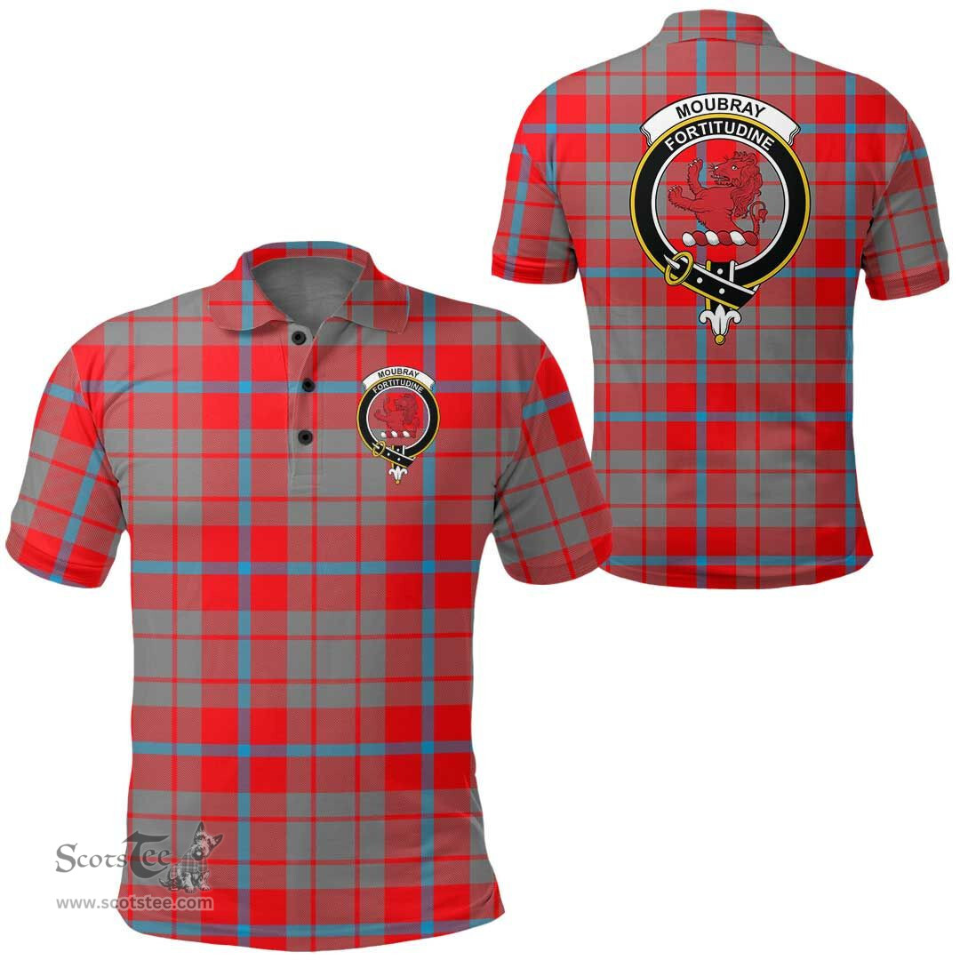 Scottish Moubray Clan Tartan Polo Shirt - Crest Classic Scottish Plaid Tartan Plaid