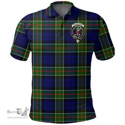 Scottish Colquhoun Modern Clan Tartan Polo Shirt - Crest Classic Scottish Plaid Tartan Plaid