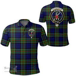 Scottish Colquhoun Modern Clan Tartan Polo Shirt - Crest Classic Scottish Plaid Tartan Plaid