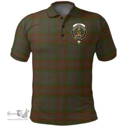 Scottish Gray Hunting Clan Tartan Polo Shirt - Crest Classic Scottish Plaid Tartan Plaid