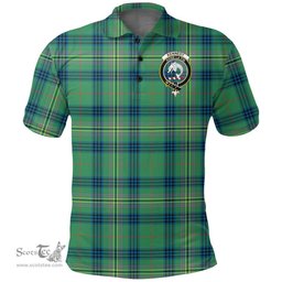 Scottish Kennedy Ancient Clan Tartan Polo Shirt - Crest Classic Scottish Plaid Tartan Plaid
