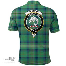 Scottish Kennedy Ancient Clan Tartan Polo Shirt - Crest Classic Scottish Plaid Tartan Plaid