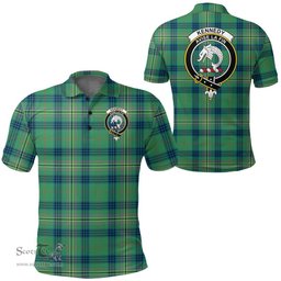 Scottish Kennedy Ancient Clan Tartan Polo Shirt - Crest Classic Scottish Plaid Tartan Plaid