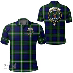 Scottish Forbes Modern Clan Tartan Polo Shirt - Crest Classic Scottish Plaid Tartan Plaid