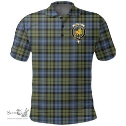 Scottish Campbell Faded Clan Tartan Polo Shirt - Crest Classic Scottish Plaid Tartan Plaid