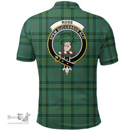 Scottish Ross Hunting Ancient Clan Tartan Polo Shirt - Crest Classic Scottish Plaid Tartan Plaid