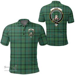 Scottish Ross Hunting Ancient Clan Tartan Polo Shirt - Crest Classic Scottish Plaid Tartan Plaid