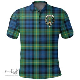 Scottish Gordon Ancient Clan Tartan Polo Shirt - Crest Classic Scottish Plaid Tartan Plaid