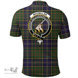 Scottish Macmillan Hunting Modern Clan Tartan Polo Shirt - Crest Classic Scottish Plaid Tartan Plaid