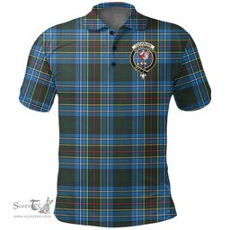 Scottish Cockburn Modern Clan Tartan Polo Shirt - Crest Classic Scottish Plaid Tartan Plaid