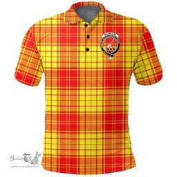 Scottish Macmillan Clan Clan Tartan Polo Shirt - Crest Classic Scottish Plaid Tartan Plaid