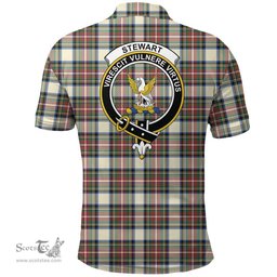 Scottish Stewart Dress Ancient Clan Tartan Polo Shirt - Crest Classic Scottish Plaid Tartan Plaid