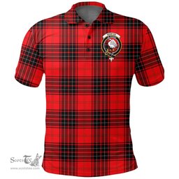 Scottish Wemyss Modern Clan Tartan Polo Shirt - Crest Classic Scottish Plaid Tartan Plaid