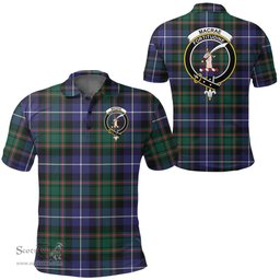 Scottish Macrae Hunting Modern Clan Tartan Polo Shirt - Crest Classic Scottish Plaid Tartan Plaid