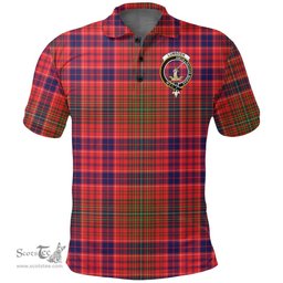Scottish Lumsden Modern Clan Tartan Polo Shirt - Crest Classic Scottish Plaid Tartan Plaid