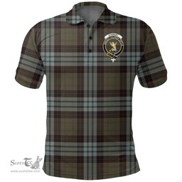 Scottish Stewart Old Weathered Clan Tartan Polo Shirt - Crest Classic Scottish Plaid Tartan Plaid