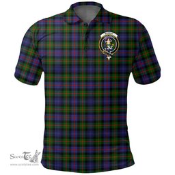Scottish Murray Of Atholl Modern Clan Tartan Polo Shirt - Crest Classic Scottish Plaid Tartan Plaid