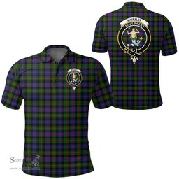Scottish Murray Of Atholl Modern Clan Tartan Polo Shirt - Crest Classic Scottish Plaid Tartan Plaid