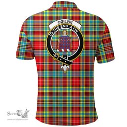 Scottish Ogilvie Hunting Ancient Clan Tartan Polo Shirt - Crest Classic Scottish Plaid Tartan Plaid