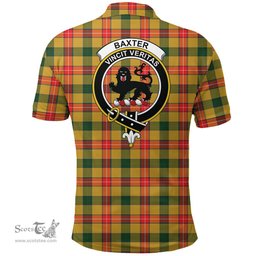 Scottish Baxter Modern Clan Tartan Polo Shirt - Crest Classic Scottish Plaid Tartan Plaid