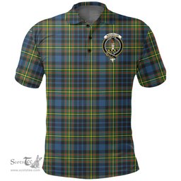 Scottish Maclellan Ancient Clan Tartan Polo Shirt - Crest Classic Scottish Plaid Tartan Plaid