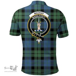 Scottish Mackay Ancient Clan Tartan Polo Shirt - Crest Classic Scottish Plaid Tartan Plaid