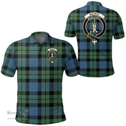 Scottish Mackay Ancient Clan Tartan Polo Shirt - Crest Classic Scottish Plaid Tartan Plaid