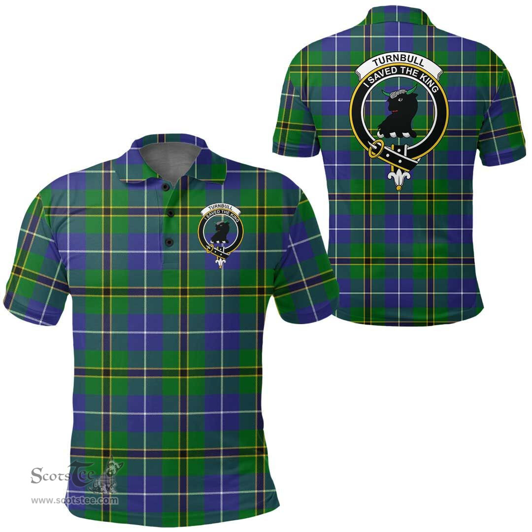 Scottish Turnbull Hunting Clan Tartan Polo Shirt - Crest Classic Scottish Plaid Tartan Plaid