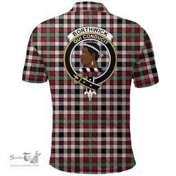 Scottish Borthwick Dress Ancient Clan Tartan Polo Shirt - Crest Classic Scottish Plaid Tartan Plaid