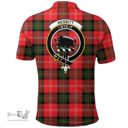 Scottish Nesbitt Modern Clan Tartan Polo Shirt - Crest Classic Scottish Plaid Tartan Plaid