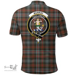 Scottish Murray Of Atholl Weathered Clan Tartan Polo Shirt - Crest Classic Scottish Plaid Tartan Plaid