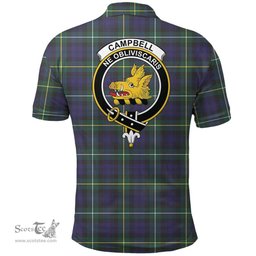 Scottish Campbell Argyll Modern Clan Tartan Polo Shirt - Crest Classic Scottish Plaid Tartan Plaid