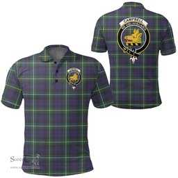 Scottish Campbell Argyll Modern Clan Tartan Polo Shirt - Crest Classic Scottish Plaid Tartan Plaid