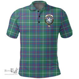 Scottish Inglis Ancient Clan Tartan Polo Shirt - Crest Classic Scottish Plaid Tartan Plaid