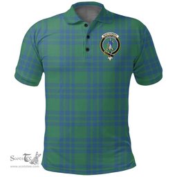 Scottish Montgomery Ancient Clan Tartan Polo Shirt - Crest Classic Scottish Plaid Tartan Plaid