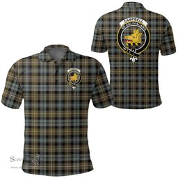 Scottish Campbell Argyll Weathered Clan Tartan Polo Shirt - Crest Classic Scottish Plaid Tartan Plaid