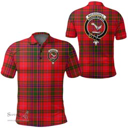 Scottish Macdougall Modern Clan Tartan Polo Shirt - Crest Classic Scottish Plaid Tartan Plaid