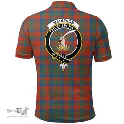 Scottish Matheson Ancient Clan Tartan Polo Shirt - Crest Classic Scottish Plaid Tartan Plaid