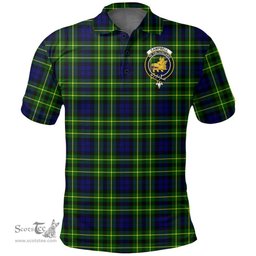 Scottish Campbell Of Breadalbane Modern Clan Tartan Polo Shirt - Crest Classic Scottish Plaid Tartan Plaid