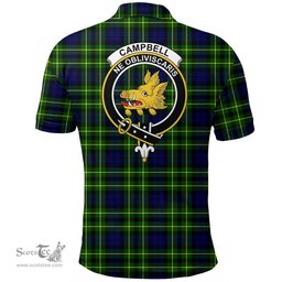 Scottish Campbell Of Breadalbane Modern Clan Tartan Polo Shirt - Crest Classic Scottish Plaid Tartan Plaid