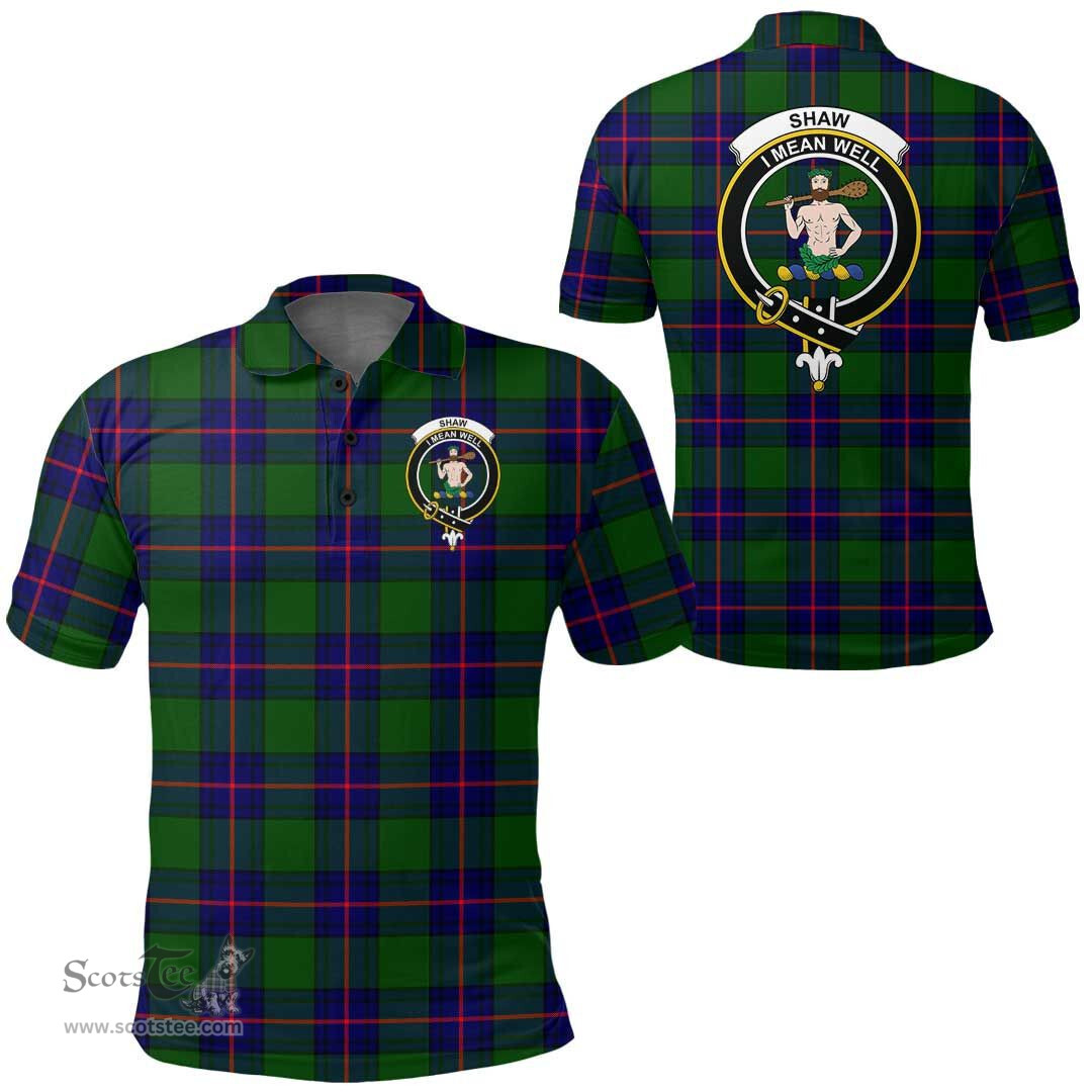 Scottish Shaw Modern Clan Tartan Polo Shirt - Crest Classic Scottish Plaid Tartan Plaid