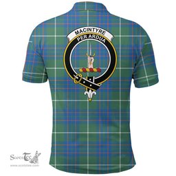 Scottish Macintyre Hunting Ancient Clan Tartan Polo Shirt - Crest Classic Scottish Plaid Tartan Plaid