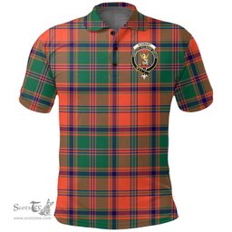Scottish Stewart Of Appin Ancient Clan Tartan Polo Shirt - Crest Classic Scottish Plaid Tartan Plaid